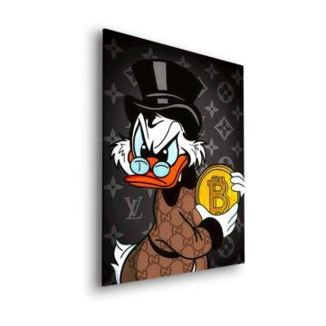 Bitcoin inspirowany Scrooge’em McDuckiem - obraz na dibondzie matowym