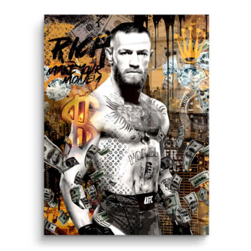 Richesse inspirée de Conor McGregor - tableau PVC brillant