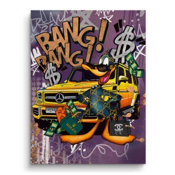 Donald Duck Inspired Luxury Riches Canvas Art