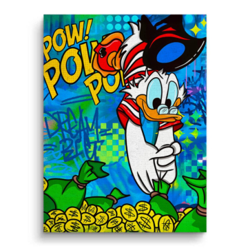 Donald Duck Money Pop Inspired Canvas Art