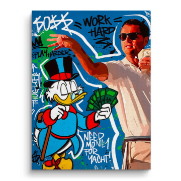 Donald Duck Inspired Yacht Money Canvas Art