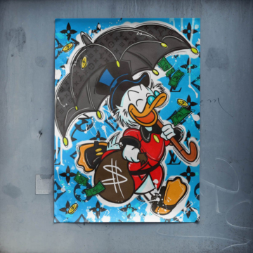 Geld Regen inspiriert von Donald Duck - Poster