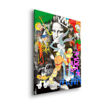 Pop-Collage inspiriert von Looney Tunes - Acrylglasbild