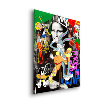 Pop-Collage inspiriert von Looney Tunes - Dibond-Bild matt