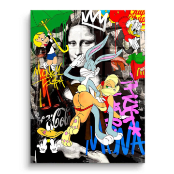 Pop-Collage inspiriert von Looney Tunes - PVC-Bild glänzend
