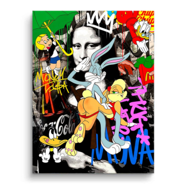 Pop-Collage inspiriert von Looney Tunes - PVC-Bild matt