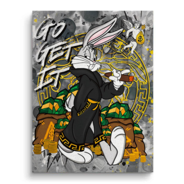 Bugs Bunny Inspired Money Mischief Canvas Art