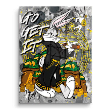 Argent mischief inspiré de Bugs Bunny - tableau PVC brillant