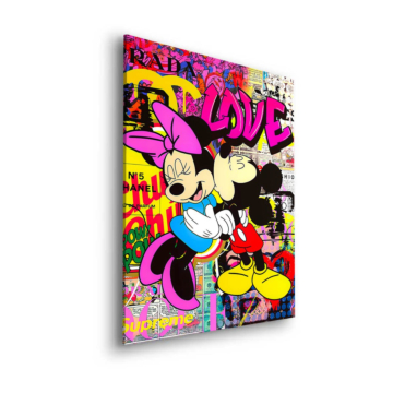 Minnie Mickey Inspired Love Collage Dibond Matt Art