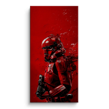 Red Stormtrooper Inspired Armor Canvas Art