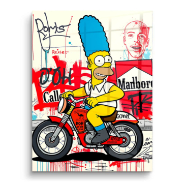 Bart Simpson Inspired Motorcycle PVC Gloss Art