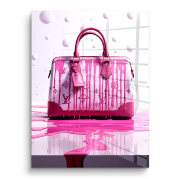 Pinke Luxus-Handtasche - PVC-Bild glänzend