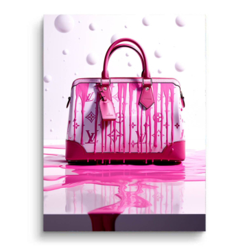 Pinke Luxus-Handtasche - PVC-Bild matt