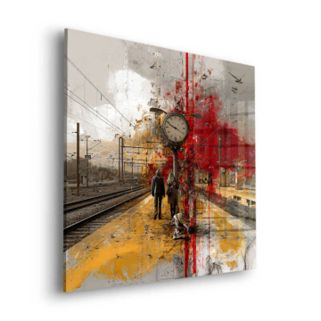 Abstract Train Station Acrylic Glass Art