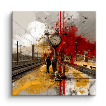 Abstracto Train Station - cuadro en lienzo