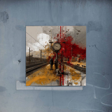 Abstracto Train Station - póster