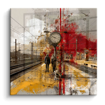 Abstrakt Zug Statio - PVC-Bild glänzend