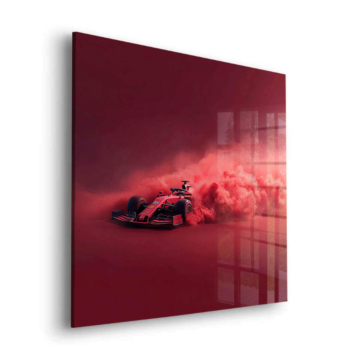 Roter Rauch inspiriert von Scuderia Ferrari - Acrylglasbild