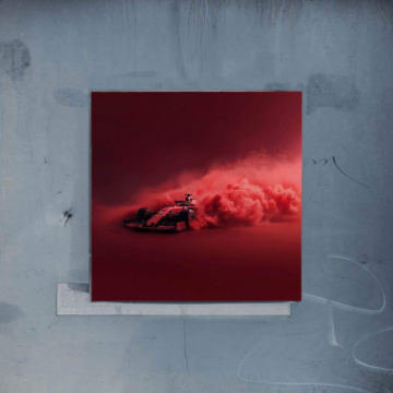 Czerwony dym inspirowany Scuderia Ferrari - plakat