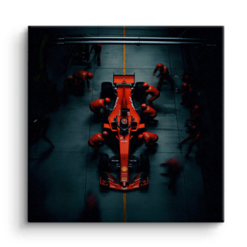 Ferrari F1 Inspired Pit Stop Canvas Art