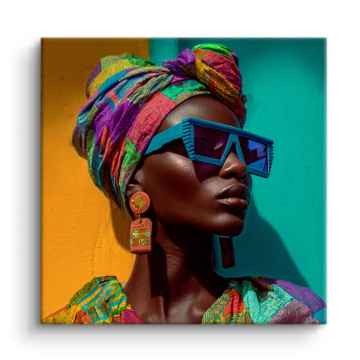Vibrant Fashion Portrait Canvas Art