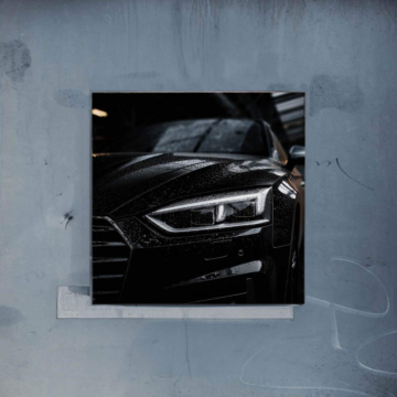 Audi Inspired Black Car Detail Poster Art