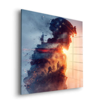 Battlefield Inspired Soldier Acrylic Glass Art