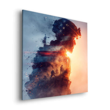 Battlefield Inspired Soldier Dibond Matt Art