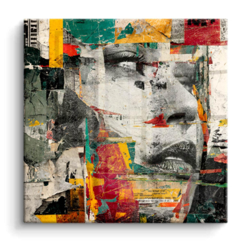 Urban Collage Beauty Portrait PVC Gloss Art