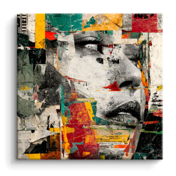Urban Collage Beauty Portrait PVC Matt Art
