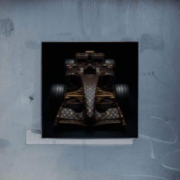 Bolide noir F1 inspiré de Louis Vuitton - poster