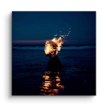 Burning Mind Ocean Canvas Art