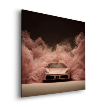 Porsche Inspired Pink Smoke Dibond Matt Art