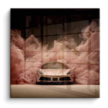 Porsche Inspired Pink Smoke PVC Gloss Art