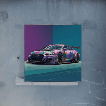 Audi R8 Inspired Color Race Poster Art