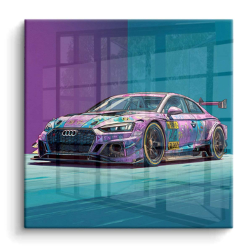 Farbenrennen inspiriert von Audi R8 - PVC-Bild glänzend