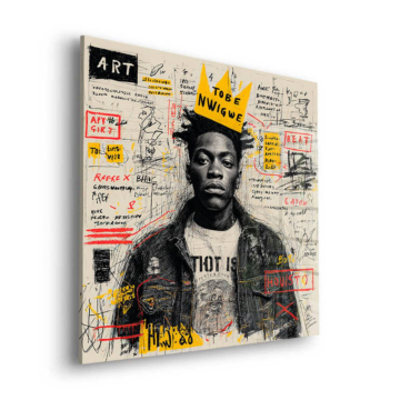 Künstlerporträt inspiriert von Basquiat - Acrylglasbild