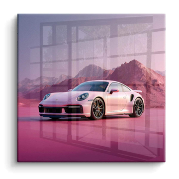 Porsche 911 Inspired Pink Desert PVC Gloss Art
