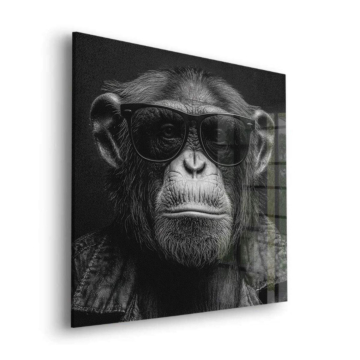 Chimpanzee Sunglasses Portrait Acrylic Glass Art