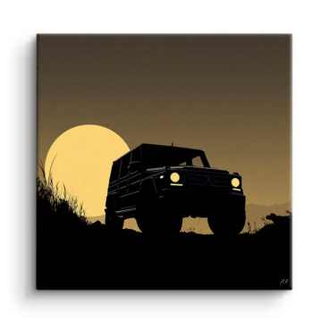 Mercedes G Class Inspired Sunset Canvas Art