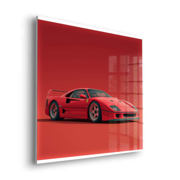 Rot inspiriert von Ferrari F40 - Acrylglasbild