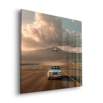 Mercedes Inspired Airport Takeoff Acrylic Glass Art