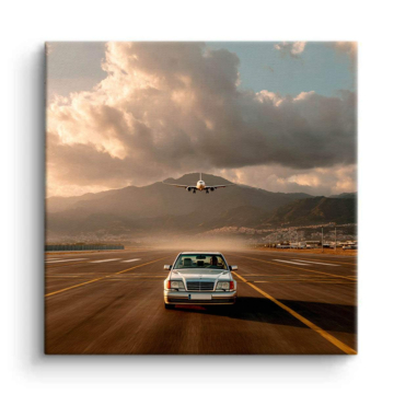 Mercedes Inspired Airport Takeoff Canvas Art