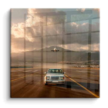 Mercedes Inspired Airport Takeoff PVC Gloss Art