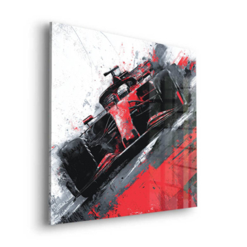 Ferrari F1 Inspired Abstract Racing Acrylic Glass Art