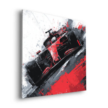 F1 Ferrari Auto - Dibond-Bild matt