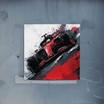 Carrera abstracta inspirada en Ferrari F1 - póster