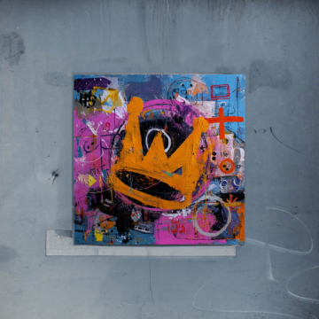 Krone Graffiti inspiriert von Basquiat - Poster