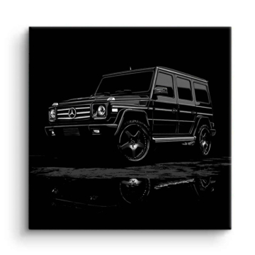 Mercedes G Class Inspired Black Canvas Art
