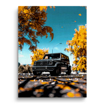 Mercedes G Wagon Autumn Drive Canvas Art